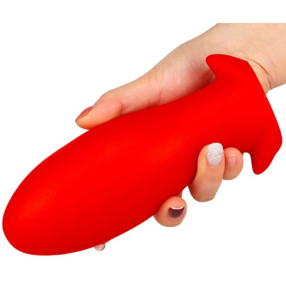 Plug silicone Saurus Egg L 14 x 6.3cm Rouge