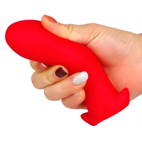 Plug silicone Saurus Egg L 14 x 6.3cm Rouge