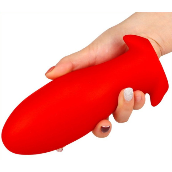 Plug silicone Saurus Egg XL 16.5 x 7.3cm Rouge