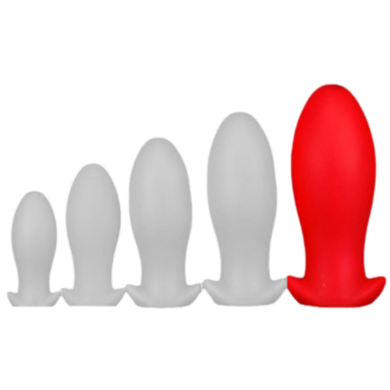 Plug silicone Saurus Egg XXL 18.5 x 8.3cm Rouge