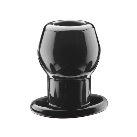 Ass Tunnel Plug Silicone Noir Large 7.6 x 6.2 cm