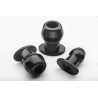 Ass Tunnel Plug Silicone Noir Large 7.6 x 6.2 cm