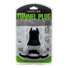 Double Tunnel Plug Noir Extra-Large 14 x 7.6cm