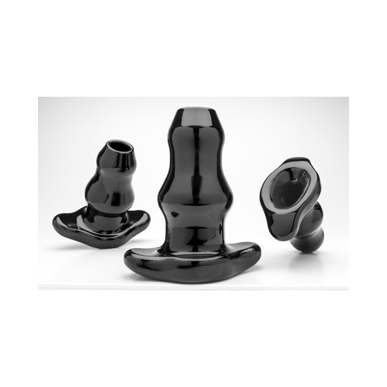 Double Tunnel Plug Noir Extra-Large 14 x 7.6cm