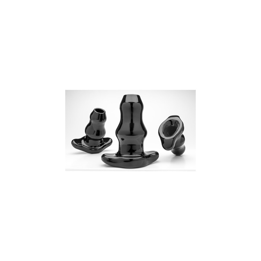Double Tunnel Plug Noir Extra-Large 14 x 7.6cm