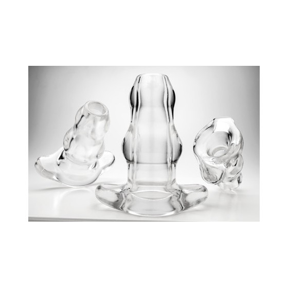 Double Tunnel Plug Transparent Extra-Large 14 x 8.3 cm