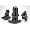 Double Tunnel Plug Noir Large12 x 7 cm