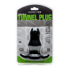 Double Tunnel Plug Noir Medium 9.5 x5.2 cm 