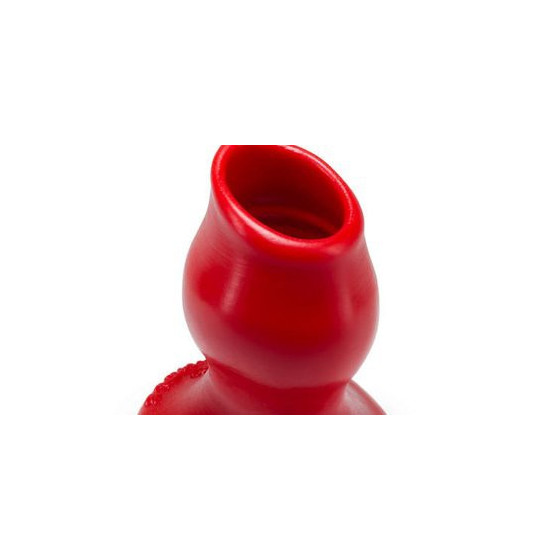 Plug Tunnel Pig-Hole rouge Large - 9 x 7 cm
