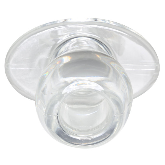 Ass Tunnel Plug Silicone Transparent Extra-Large 9 x 7 cm