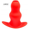 Plug Tunnel Stretch Rouge Large 15 x 7cm