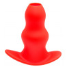 Plug Tunnel Stretch Rouge Large 15 x 7cm