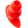 Plug Tunnel Stretch Rouge Extra large 16 x 7.5cm