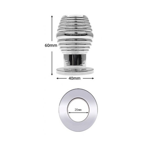 Plug Tunnel en métal Thread Hollow S 6 x 4 cm