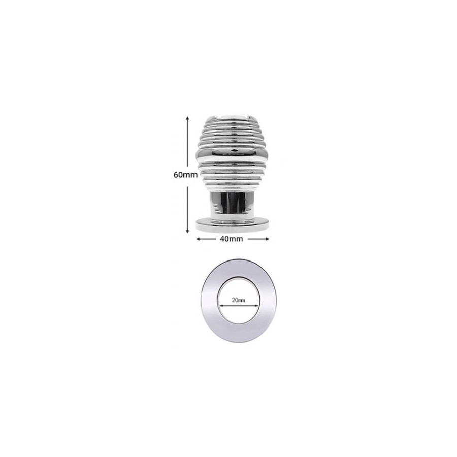 Plug Tunnel en métal Thread Hollow S 6 x 4 cm