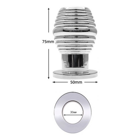 Plug Tunnel en métal Thread Hollow L 7 x 4.8cm
