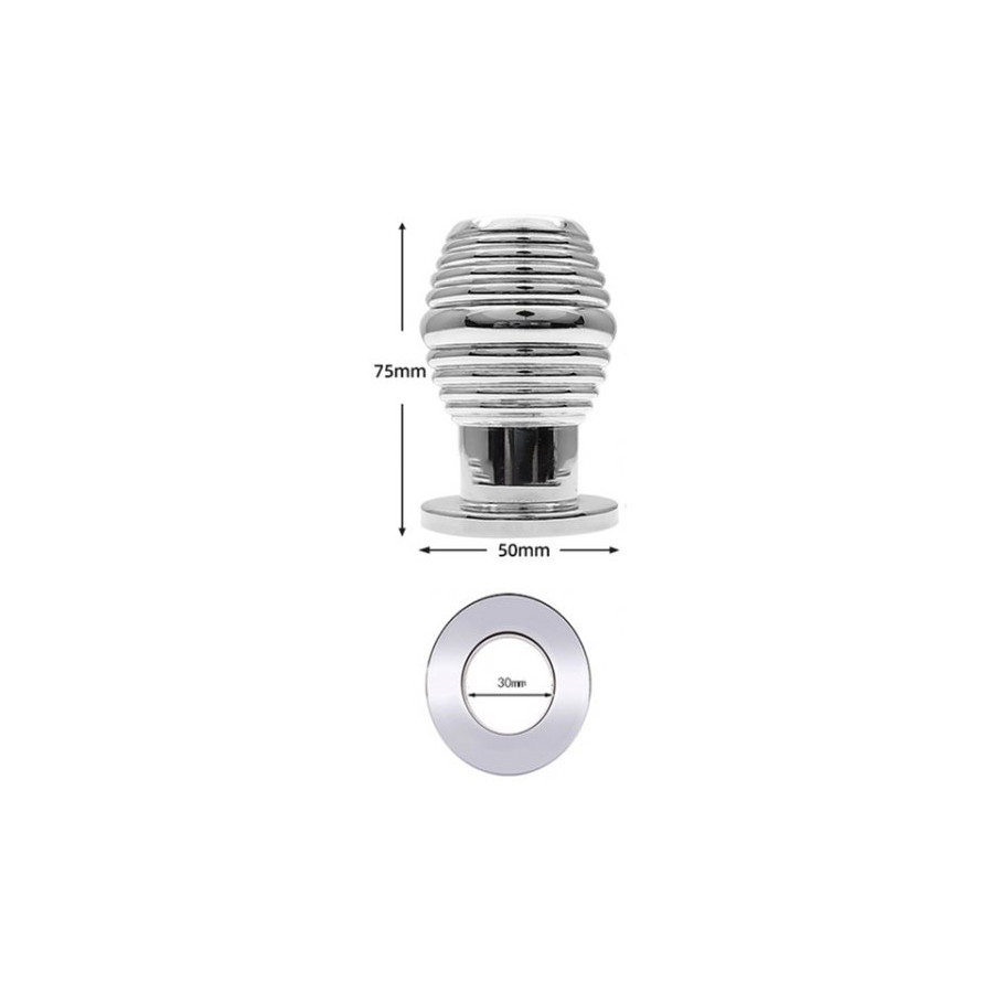 Plug Tunnel en métal Thread Hollow L 7 x 4.8cm