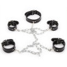 Set de restriction Collier et Menottes Noir