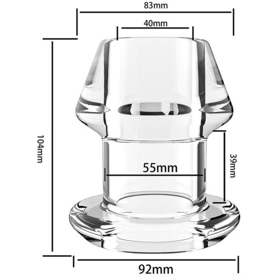 Plug Tunnel avec bouchon Inpull XXL 9 x 8cm