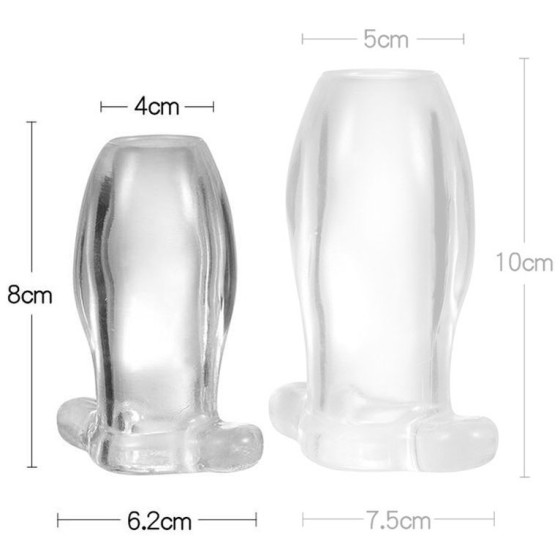Plug Tunnel Anal Nymbus Transparent  7 x 4 cm