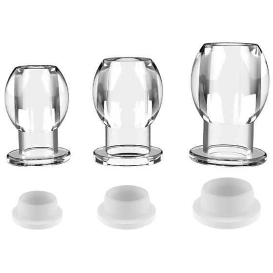Plug tunnel avec bouchon Hollow Stop Transparent