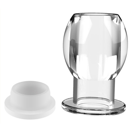 Plug tunnel avec bouchon Hollow Stop Transparent