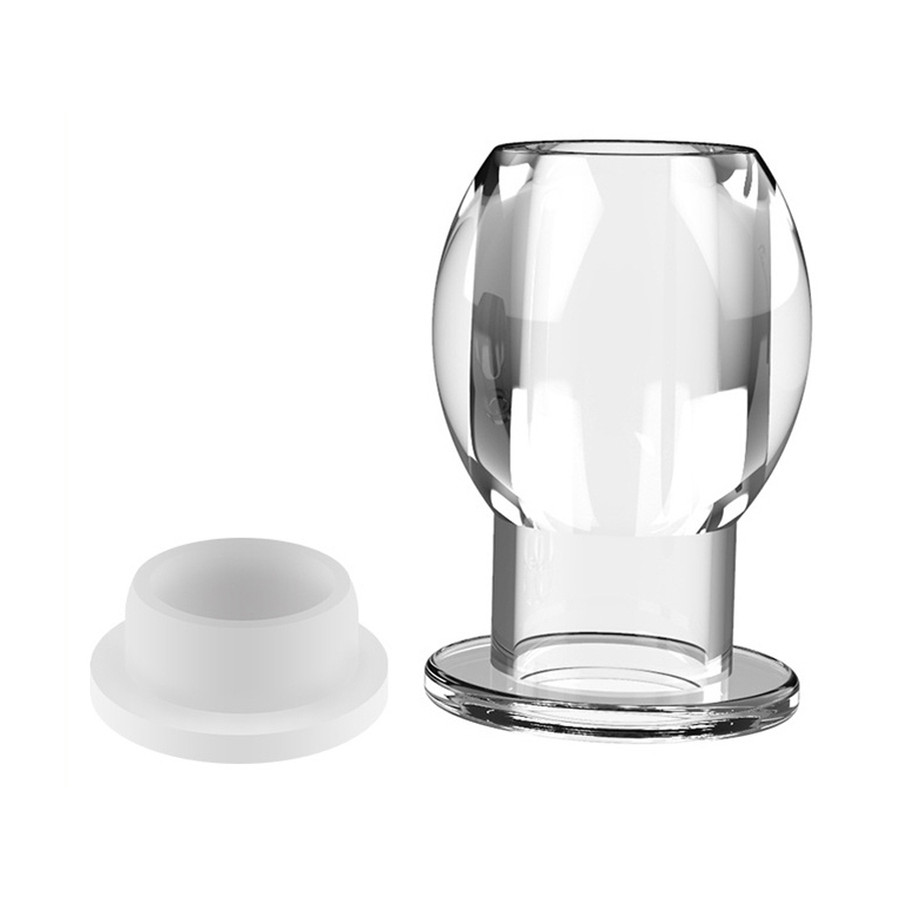 Plug tunnel avec bouchon Hollow Stop Transparent