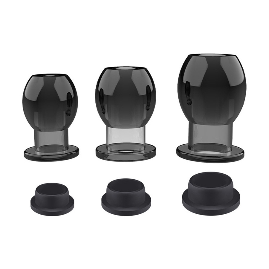 Plug Tunnel avec bouchon Hollow Stop Noir Plug Tunnel avec bouchon Hollow Stop Noir