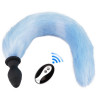 Plug Queue vibrant Fox Tail Vibe 6.5 x 3.2cm Queue 40cm Bleue