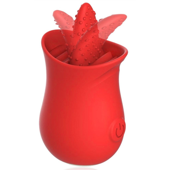Stimulateur de clitoris Tongue Flower Rouge