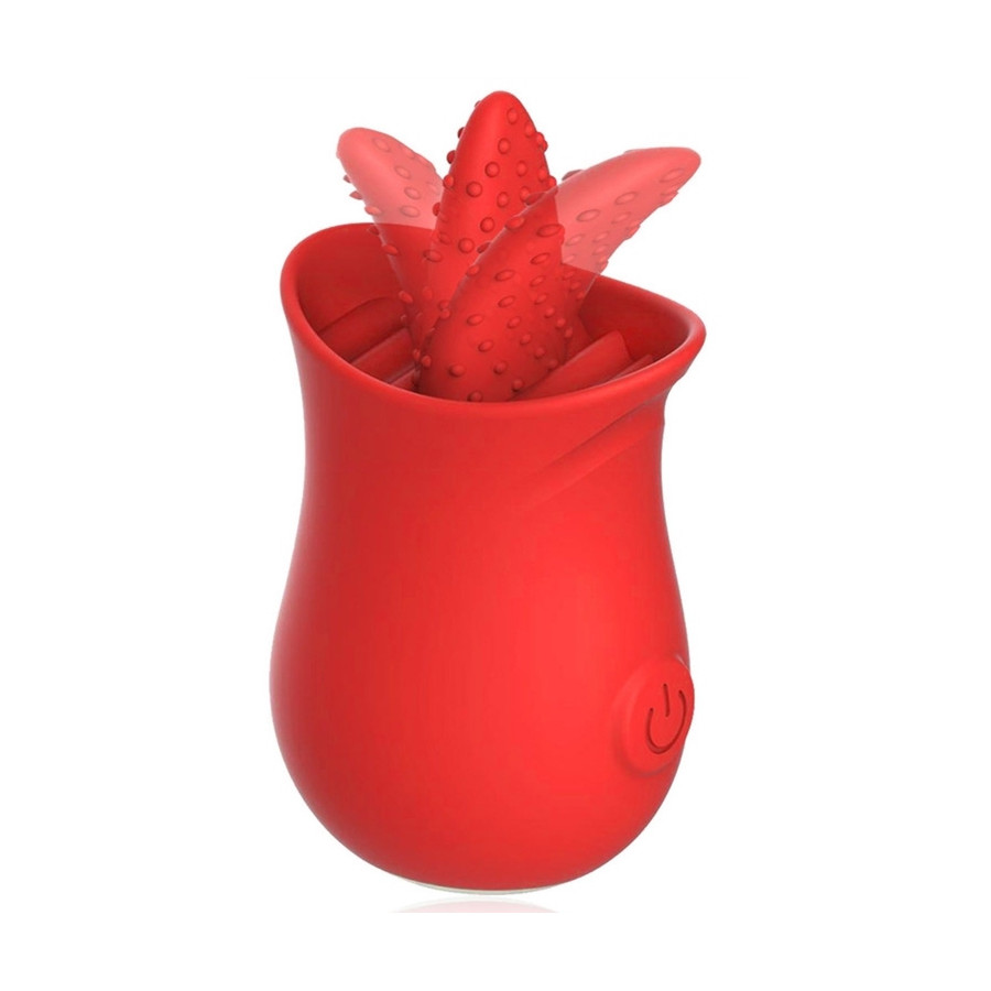 Stimulateur de clitoris Tongue Flower Rouge Stimulateur de clitoris Tongue Flower Rouge