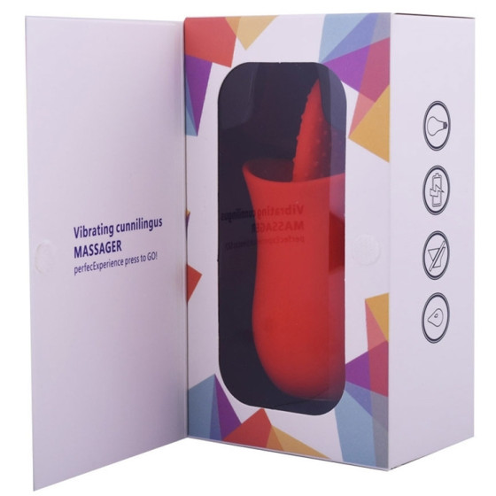Stimulateur de clitoris Tongue Flower Rouge