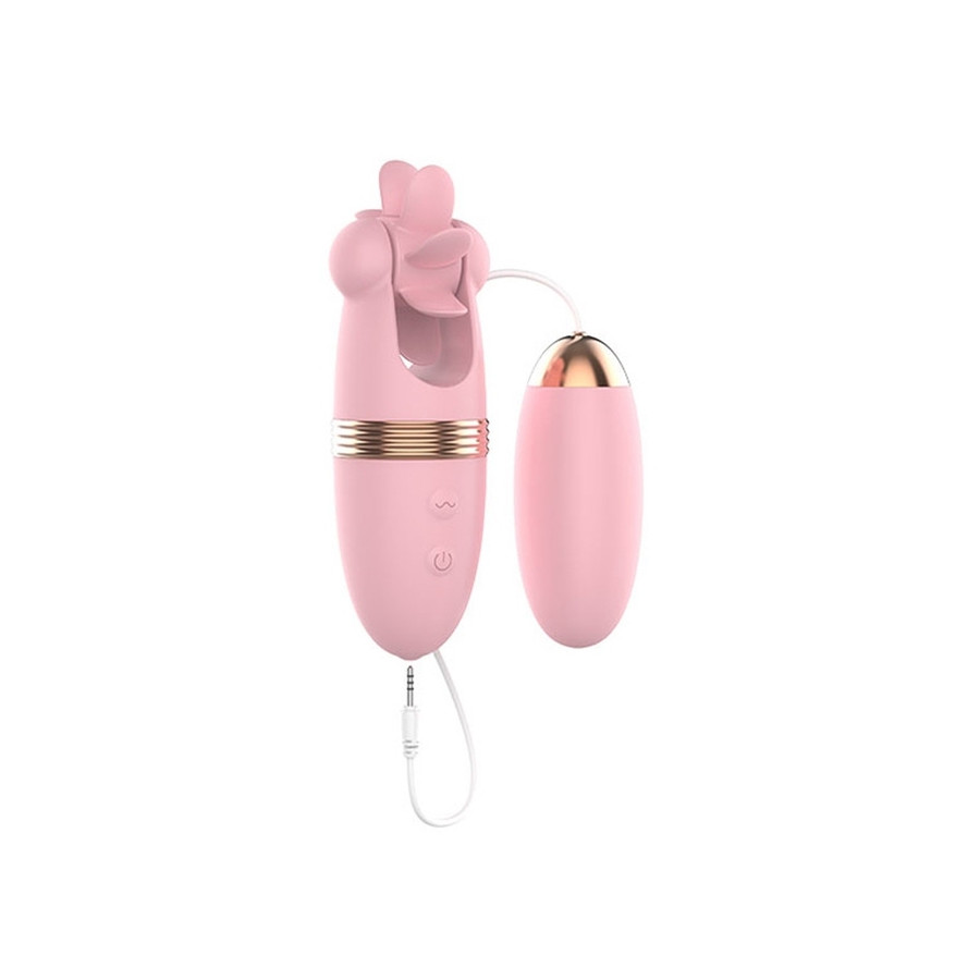 Stimulateur de clitoris rotatif Magic Roll 13cm Rose