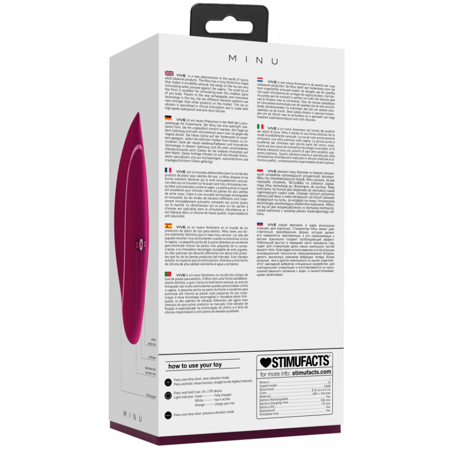 Stimulateur de clitoris Minu 10 x 5cm Rose