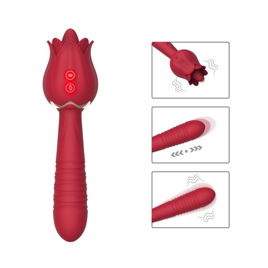 Stimulateur de clitoris et Point G Rose Licky Stimulateur de clitoris et Point G Rose Licky