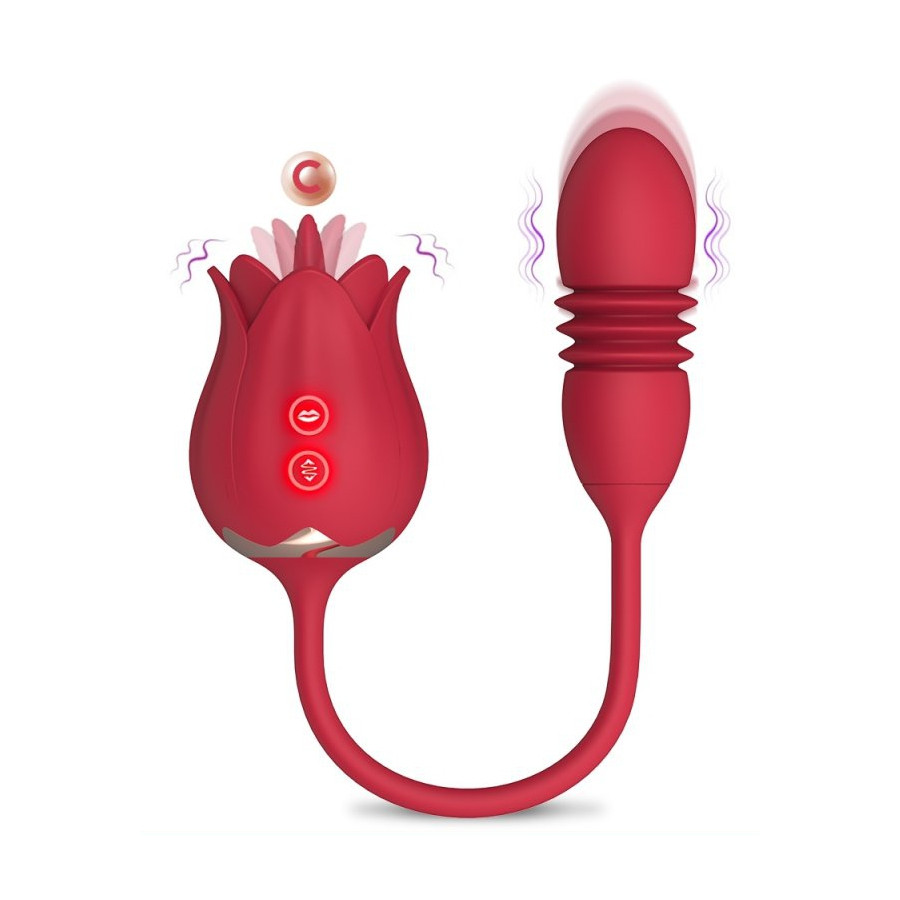 Stimulateur de clitoris et Point G Rose Egg 9 x 3cm Stimulateur de clitoris et Point G Rose Egg 9 x 3cm