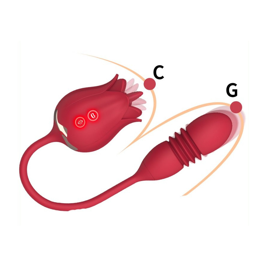Stimulateur de clitoris et Point G Rose Egg 9 x 3cm
