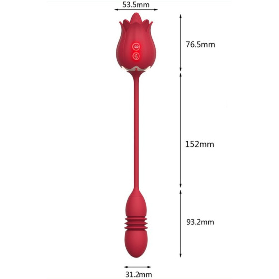 Stimulateur de clitoris et Point G Rose Egg 9 x 3cm
