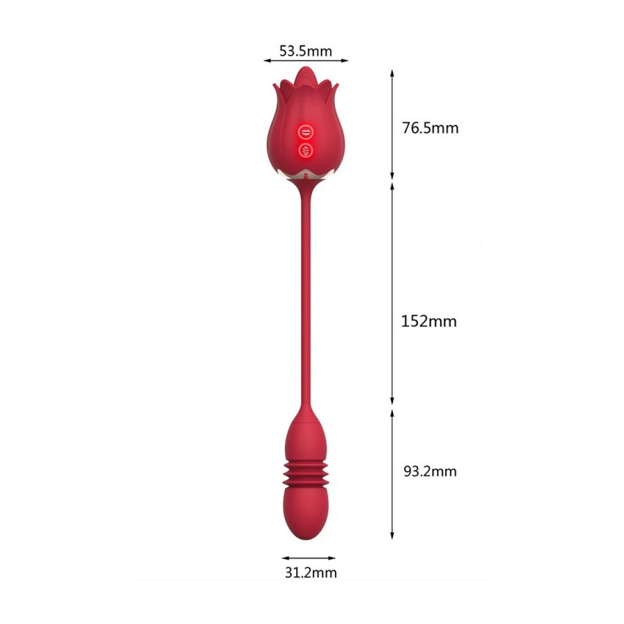 Stimulateur de clitoris et Point G Rose Egg 9 x 3cm