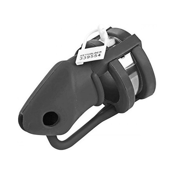 Cage de chasteté silicone Birdlocked 11 x 3.2cm Noire