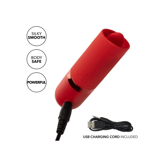 Stimulateur de clitoris avec langue Kyst Flicker Rouge