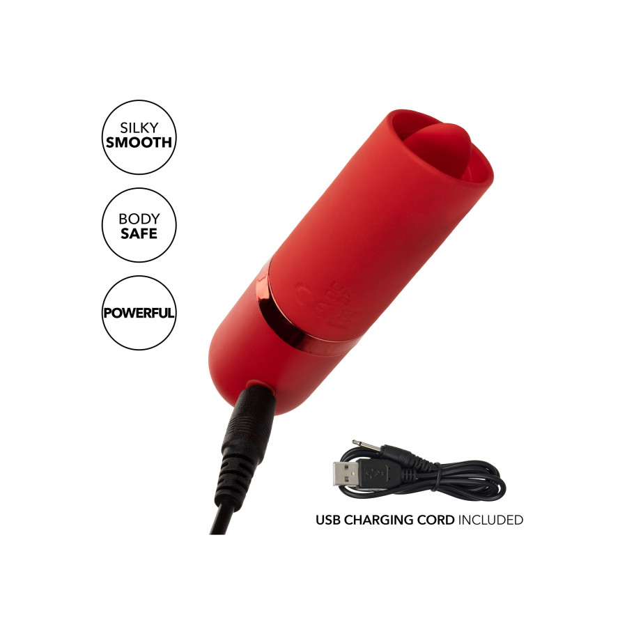 Stimulateur de clitoris avec langue Kyst Flicker Rouge