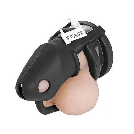 Cage de chasteté silicone Birdlocked 11 x 3.2cm Noire