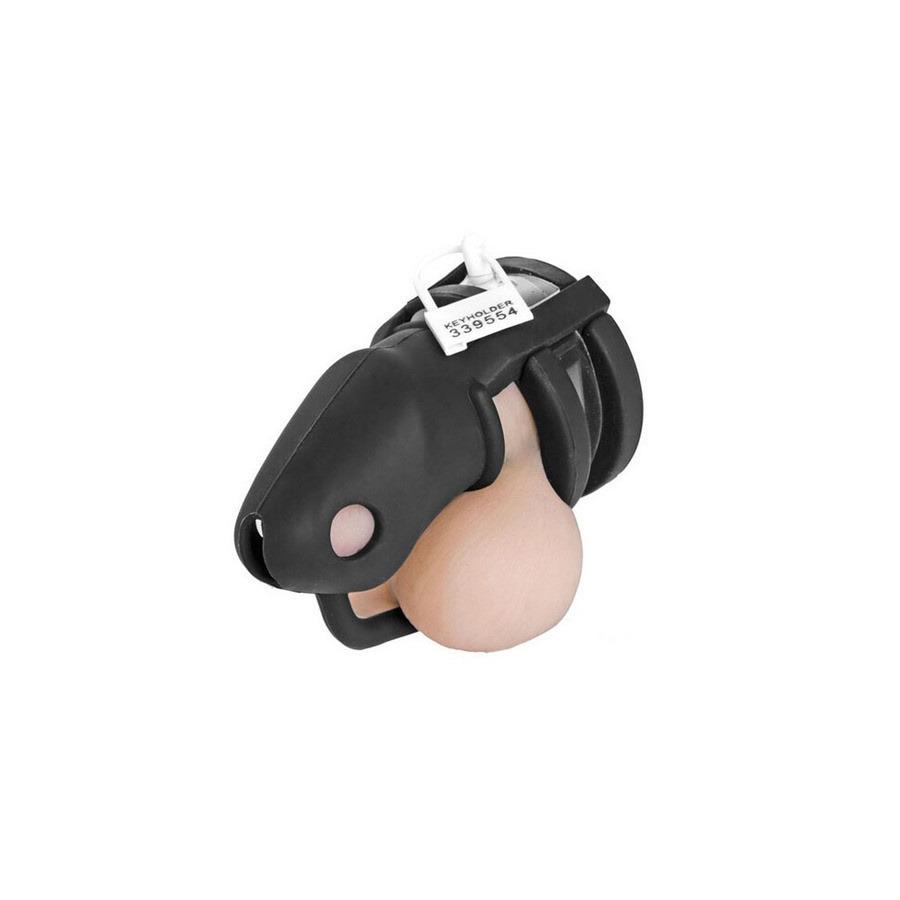 Cage de chasteté silicone Birdlocked 11 x 3.2cm Noire