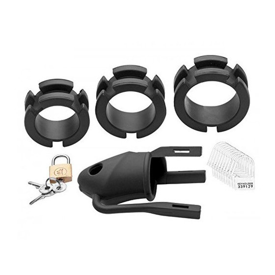 Cage de chasteté silicone Birdlocked 11 x 3.2cm Noire
