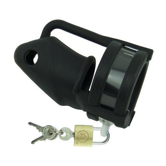 Cage de chasteté silicone Birdlocked 11 x 3.2cm Noire