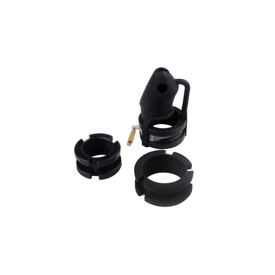 Cage de chasteté silicone Birdlocked 11 x 3.2cm Noire