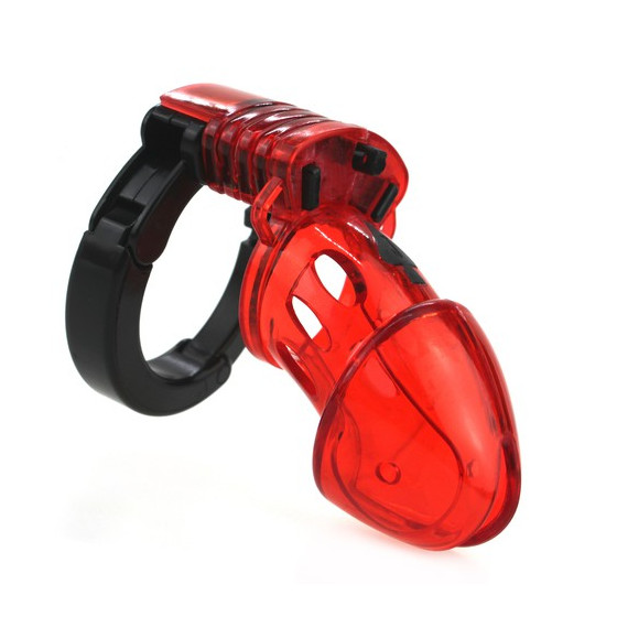Cage de chasteté ajustable 10 x 3.5cm Rouge