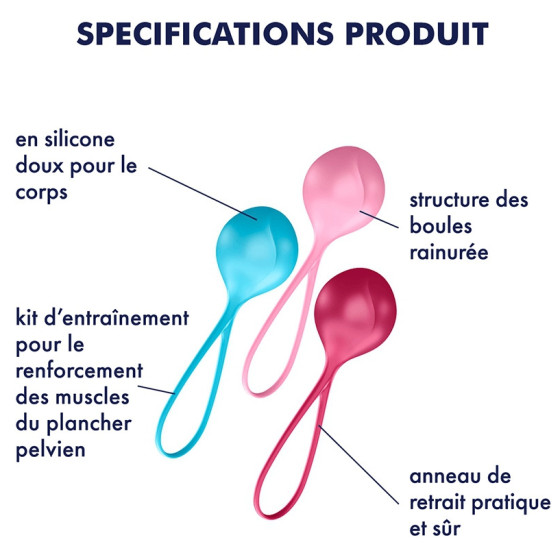 Kit de 3 boules de geisha - 3.8 cm
