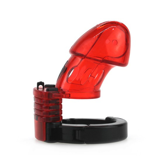 Cage de chasteté ajustable 10 x 3.5cm Rouge